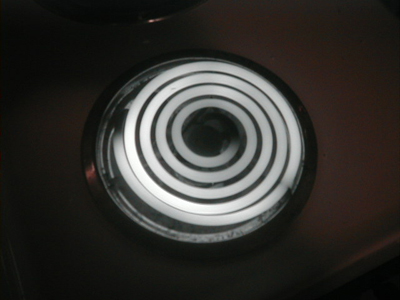 Infrared digital photograph of stove burner, 6 of 7.