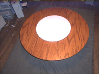Complete table with lazy susan installed.