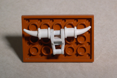 LEGO Longhorn logo, front view.