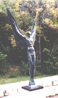 A miniature of Charles Umlauf's 'Spirit of Flight' at the Umlauf Scuplture Garden.